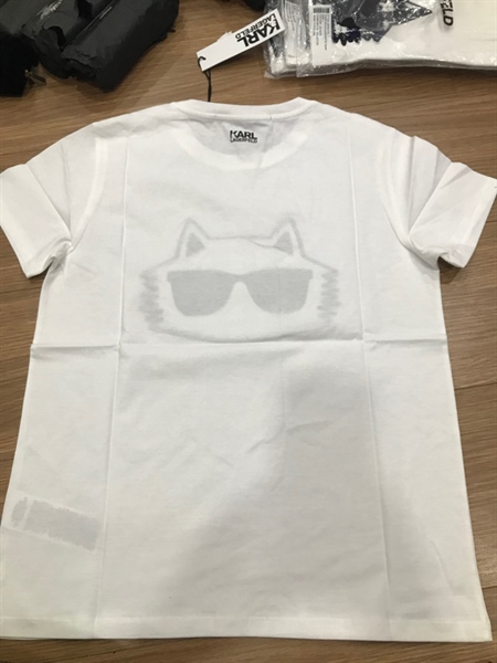 Áo Karl lagerfeld trắng hình mèo size XS KG+