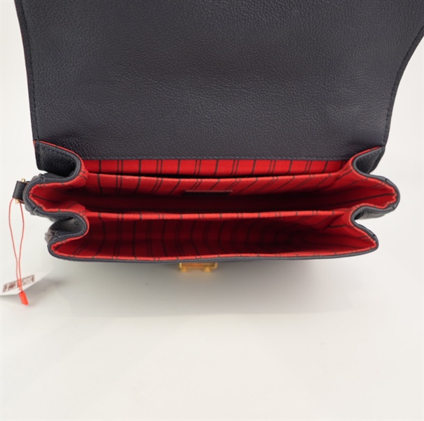 Túi LV metis da bê hoa đen viền đỏ KG +