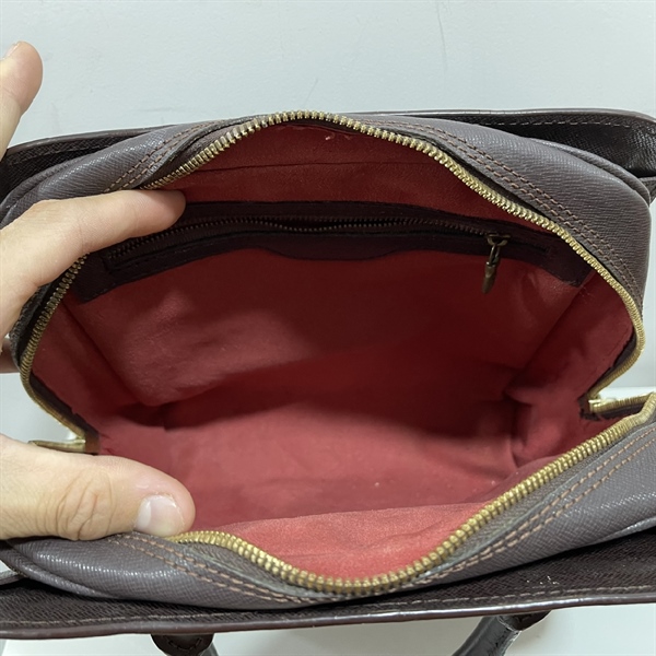 Túi Tote LV Ô Vuông Nâu vàng+