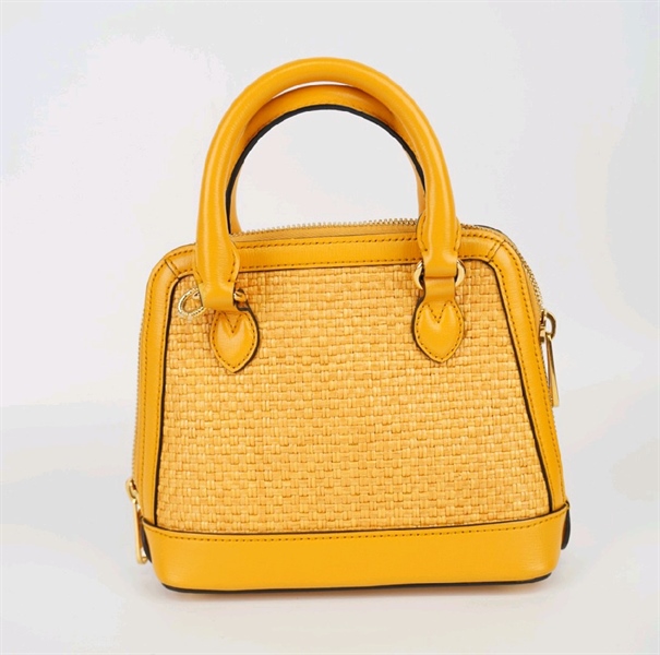 Túi GG Alma cói đan vàng KG+