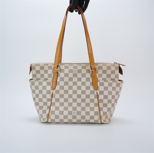 Túi LV ô vuông trắng xanh KG+