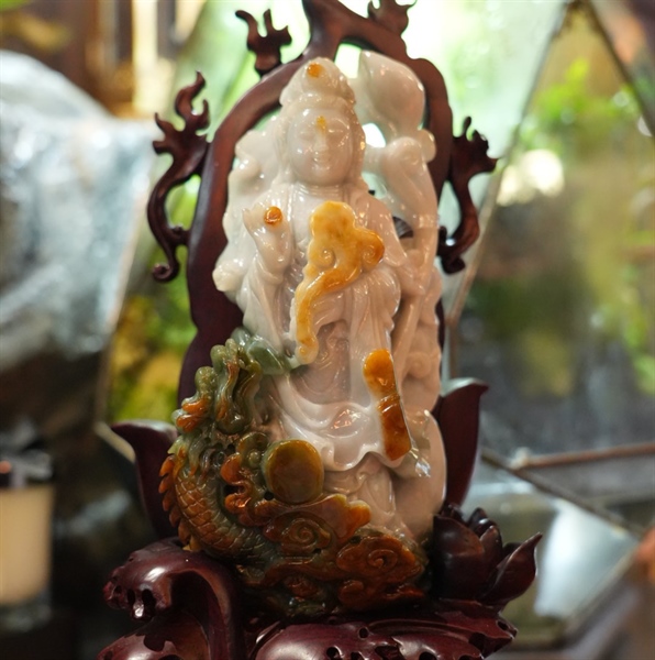 Bức Quan Âm ngọc cẩm thạch 742233 +