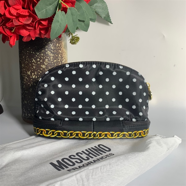 Túi moschino xích vàng khoá tròn KG+