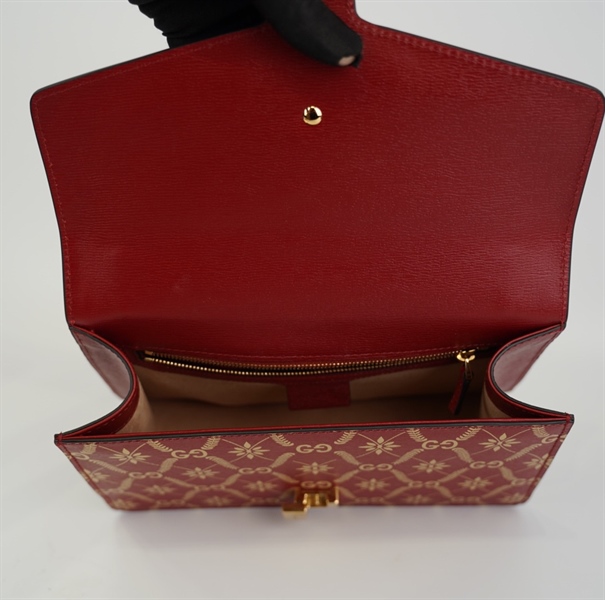 Túi GG màu đỏ hoạ tiết +