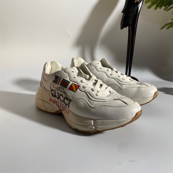 Giày GG trắng họa tiết KG+