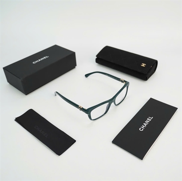 Kính Chanel xanh lá đậm OCH3465 KG+