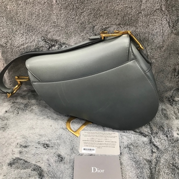 Túi Dior Sadle màu xám lớn KG+