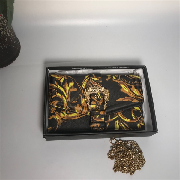 Túi versace đen vàng KG+