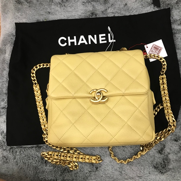 Balo Chanel màu vàng bơ KG+