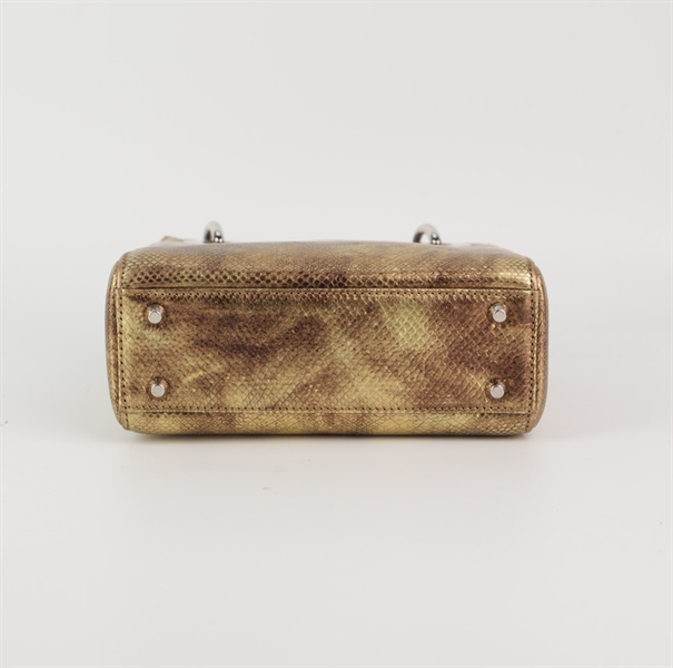 Túi Dior Lady da vàng đồng sz mini +