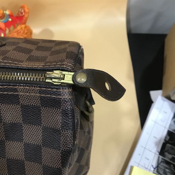 Túi LV Speedy Ô Vuông Nâu+