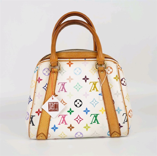 Túi LV trắng hoa màu KG+