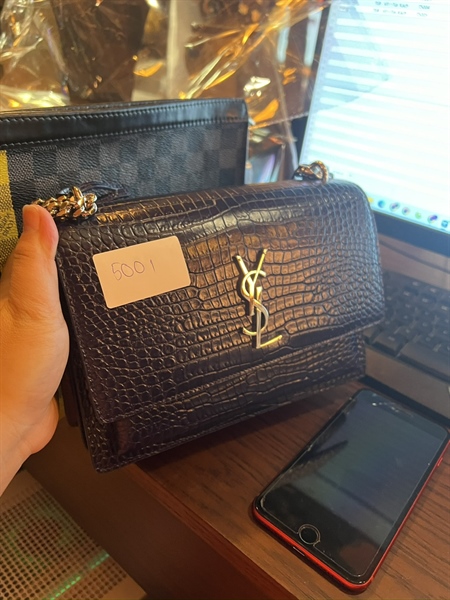 Túi YSL màu xanh đen TB+