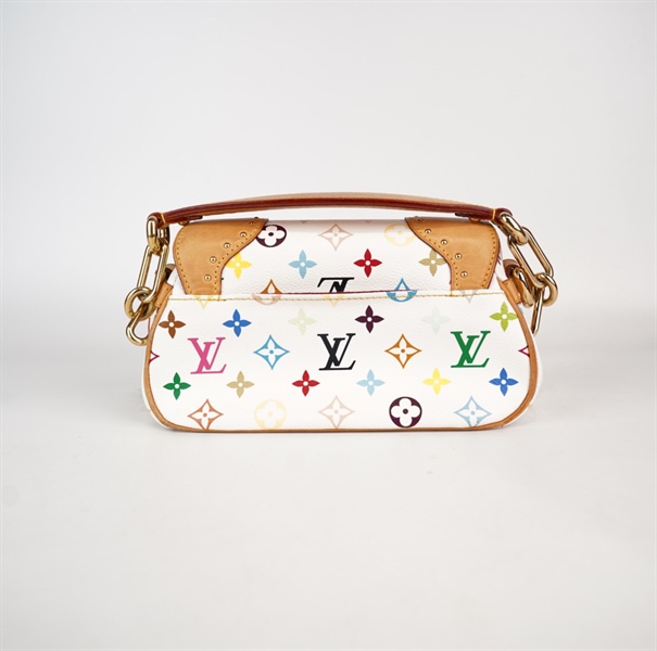 Túi LV trắng hoa màu KG+