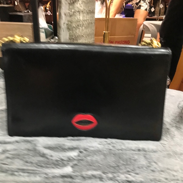 Túi xách GG đen 2 trái tim+