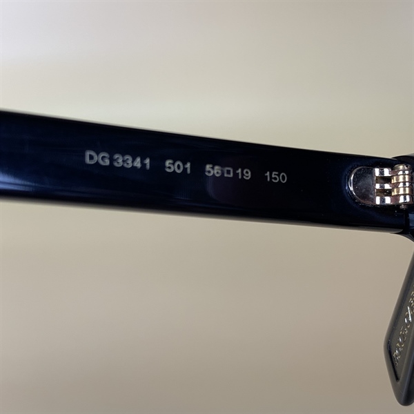 Kính gọng cận đen D&G logo vàng KG+