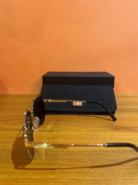 Kính râm D&G gọng elip vàng KG+