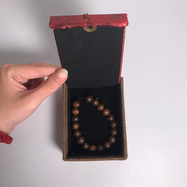 Vòng trầm hương hạt xu nhỏ KG+