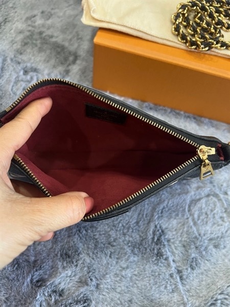 Túi LV multi đen chữ nổi +