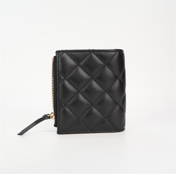 Ví Versace màu đen đính logo KG+