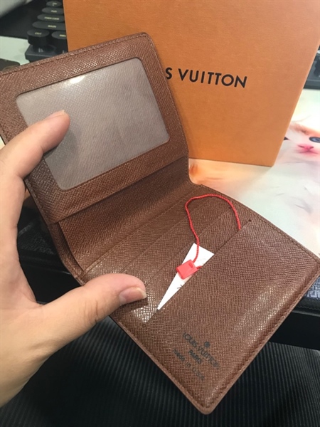 Ví LV gập 2 vuông hoa nâu +
