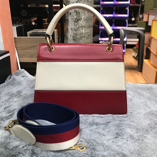 Túi xách GG con ong trắng đỏ +