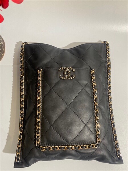 Túi Chanel viền xích vàng KG+