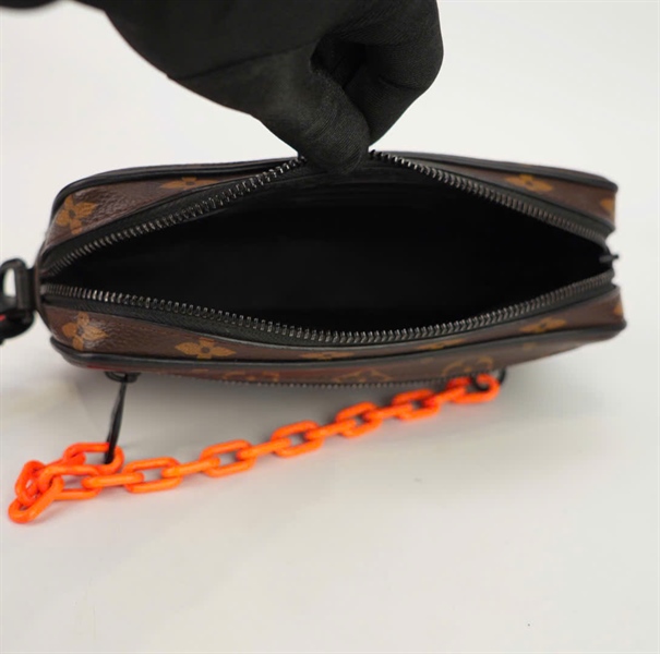Túi LV hoa nâu dây xích cam size 20 TB+