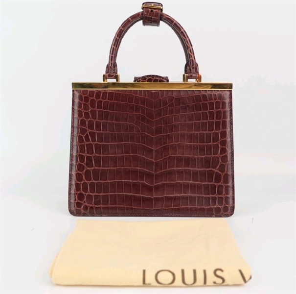 Túi LV vân da tím đỏ 24cm (BQ) KG+