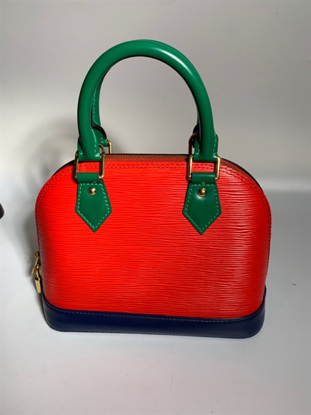 Túi LV đỏ + ổ khoá chìa