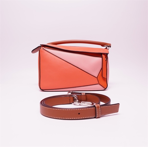 Túi LOEWE màu cam phối hồng size 24 +