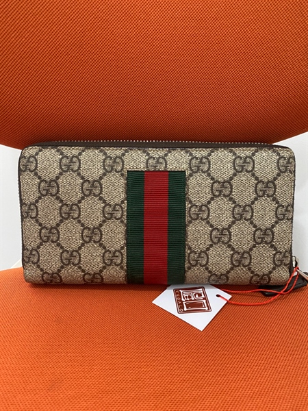Ví GG Xám Sọc Đỏ Xanh Rêu Ong+