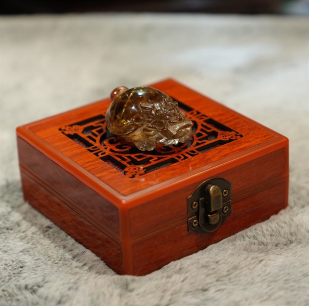 Cụ Long Quy thạch anh tóc vàng 594495 +