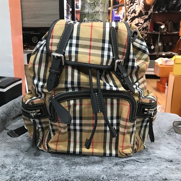 Balo BBR ô vuông đen vàng+