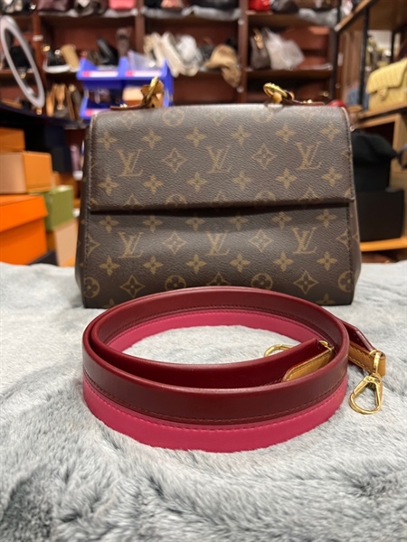 Túi LV Cluny hoa nâu lòng tím +