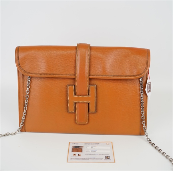 Túi Clutch Hermes màu cam KG+