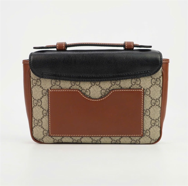 Túi GG Padlock màu nâu phối da size 20 TB+