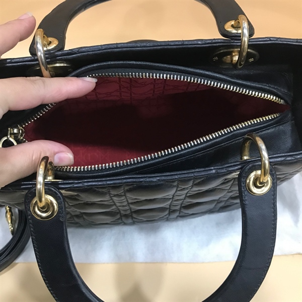 Túi Lady Dior Đen KG+
