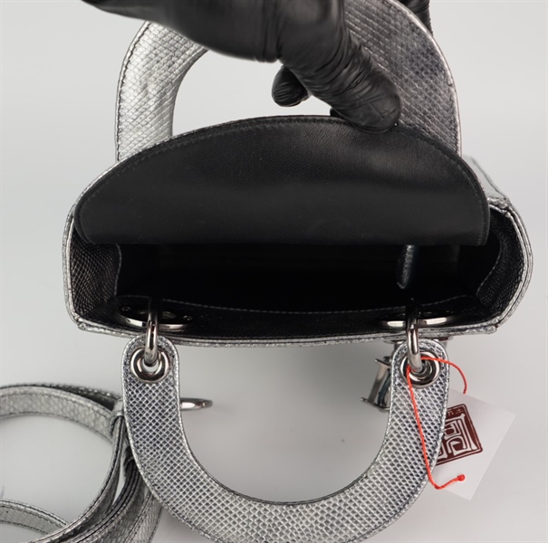 Túi Dior Lady màu bạc sz mini +