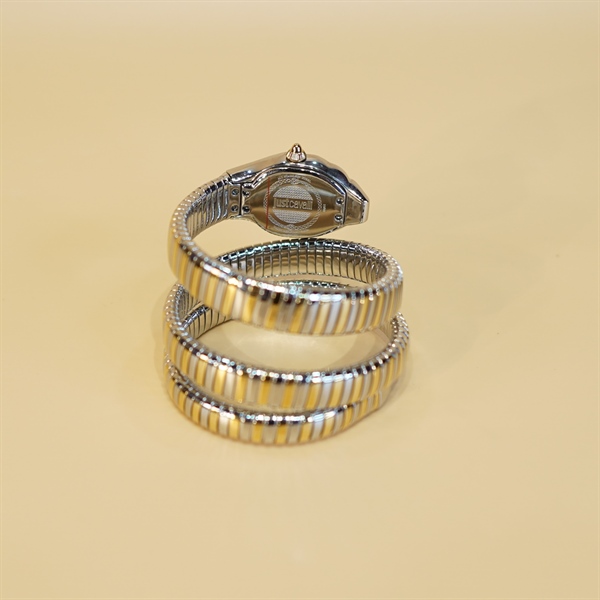 Đồng hồ nữ Just Cavali rắn vàng phối bạc KG+