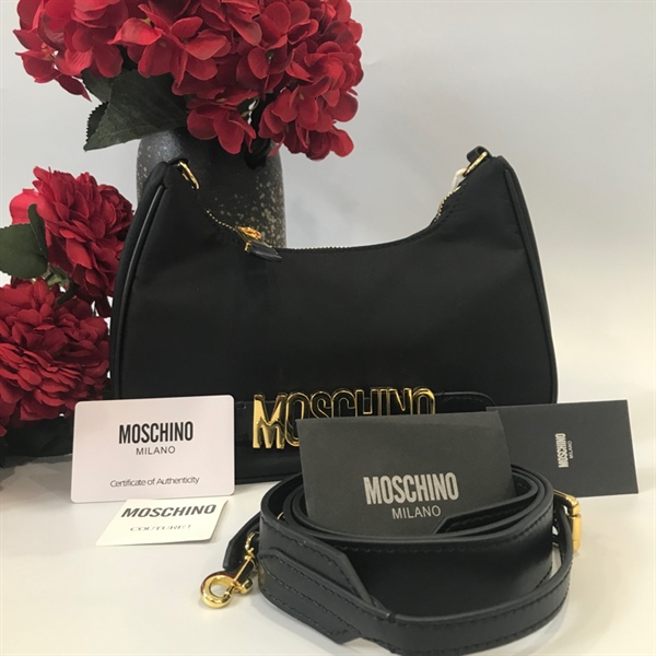 Túi moschino vải đen