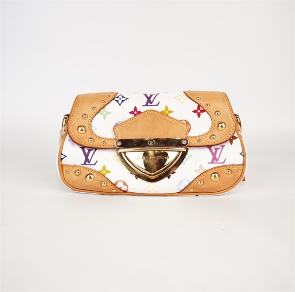 Túi LV trắng hoa màu KG+