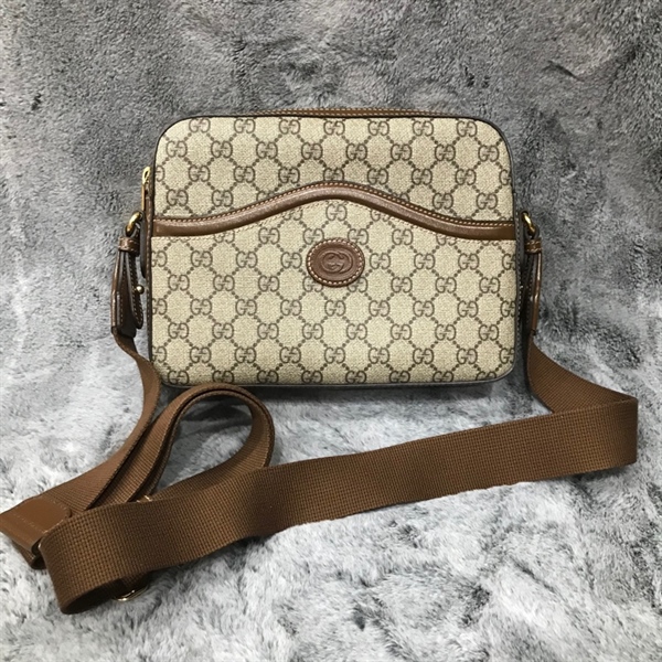 Túi GG đeo chéo nâu KG+
