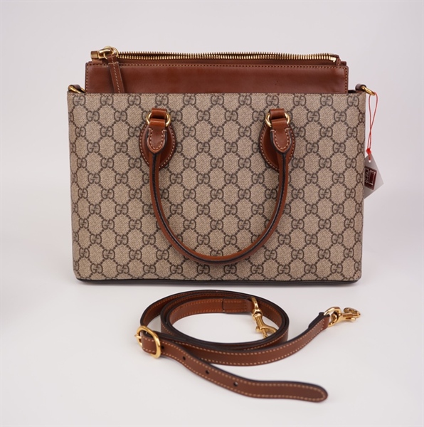 Túi GC viền nâu quai nâu+