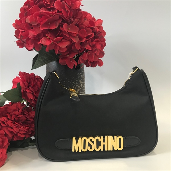 Túi moschino vải đen