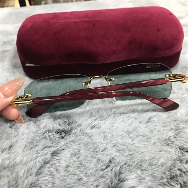 Kính GG không viền gọng đỏ cherry KG+