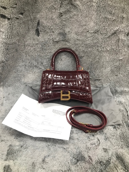 Túi Balenciaga Hourglass đỏ đô KG+