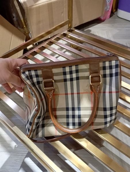 Túi BBR ô vuông nâu vàng +