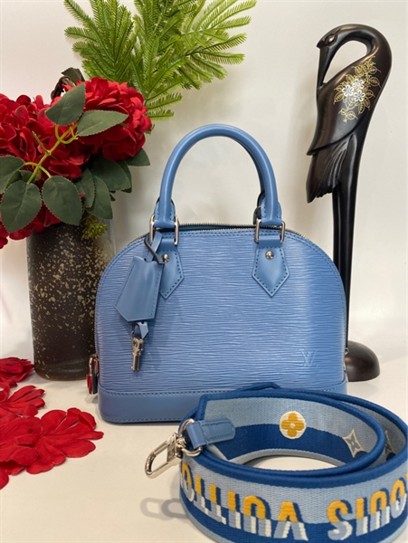 Túi LV xanh biển dây vải KG+