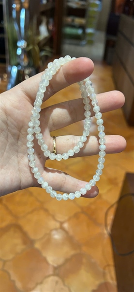 Vòng chuỗi phong thuỷ đá trắng +